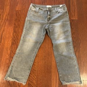 Vervet distressed hem jeans.  Gray.  Size 32